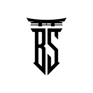 İlk logo geometrik modern Torii Kapısı Japon stili tasarımı ile izole edilmiş arka plan, minimalist geometrik Japon tarzı logo.