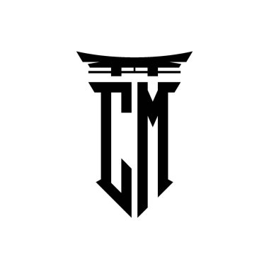 İlk logo geometrik modern Torii Kapısı Japon stili tasarımı ile izole edilmiş arka plan, minimalist geometrik Japon tarzı logo.