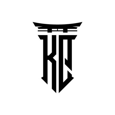 İlk logo geometrik modern Torii Kapısı Japon stili tasarımı ile izole edilmiş arka plan, minimalist geometrik Japon tarzı logo.