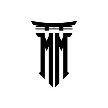 İlk logo geometrik modern Torii Kapısı Japon stili tasarımı ile izole edilmiş arka plan, minimalist geometrik Japon tarzı logo.