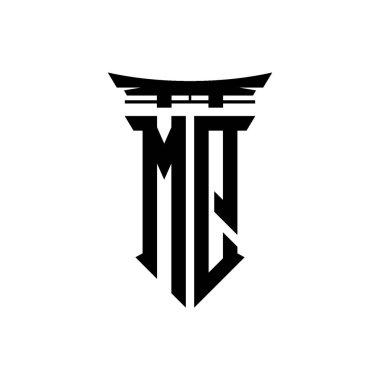 İlk logo geometrik modern Torii Kapısı Japon stili tasarımı ile izole edilmiş arka plan, minimalist geometrik Japon tarzı logo.