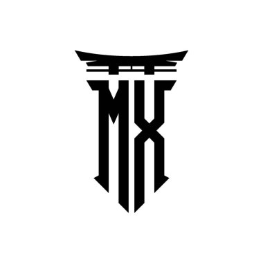 İlk logo geometrik modern Torii Kapısı Japon stili tasarımı ile izole edilmiş arka plan, minimalist geometrik Japon tarzı logo.