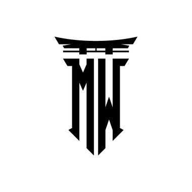 İlk logo geometrik modern Torii Kapısı Japon stili tasarımı ile izole edilmiş arka plan, minimalist geometrik Japon tarzı logo.