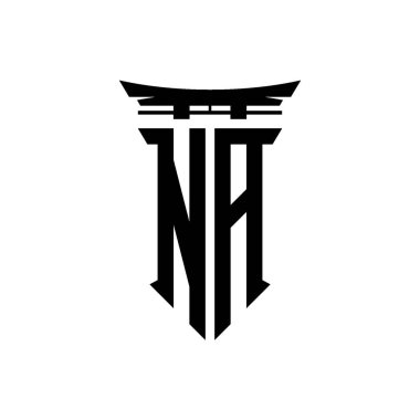 İlk logo geometrik modern Torii Kapısı Japon stili tasarımı ile izole edilmiş arka plan, minimalist geometrik Japon tarzı logo.