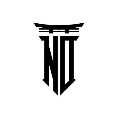 İlk logo geometrik modern Torii Kapısı Japon stili tasarımı ile izole edilmiş arka plan, minimalist geometrik Japon tarzı logo.