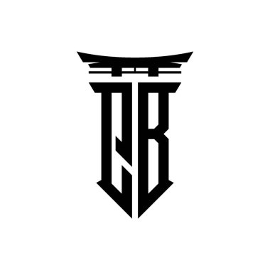 İlk logo geometrik modern Torii Kapısı Japon stili tasarımı ile izole edilmiş arka plan, minimalist geometrik Japon tarzı logo.