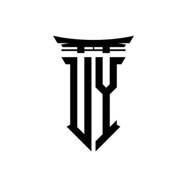 İlk logo geometrik modern Torii Kapısı Japon stili tasarımı ile izole edilmiş arka plan, minimalist geometrik Japon tarzı logo.