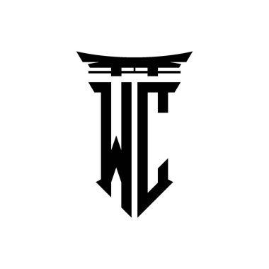 İlk logo geometrik modern Torii Kapısı Japon stili tasarımı ile izole edilmiş arka plan, minimalist geometrik Japon tarzı logo.