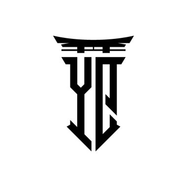 İlk logo geometrik modern Torii Kapısı Japon stili tasarımı ile izole edilmiş arka plan, minimalist geometrik Japon tarzı logo.