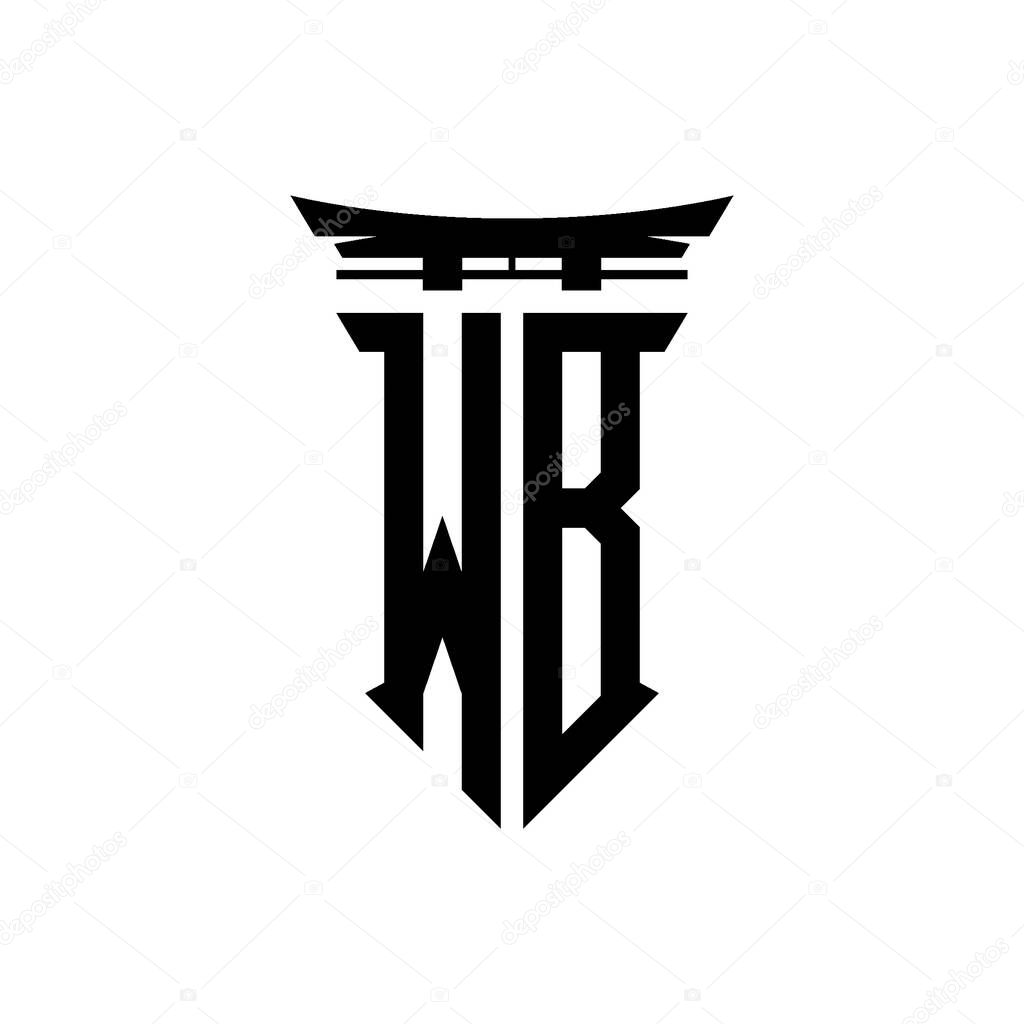 Logo initial monogram with geometric modern Torii Gate Japanese style design in isolated background, minimalist geometric japanese style logo.