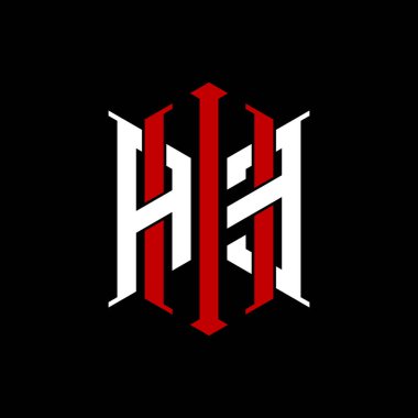 İzole arkaplanda geometrik modern dikdörtgen stil tasarımlı ilk monogram, minimalist geometrik şekil logosu.