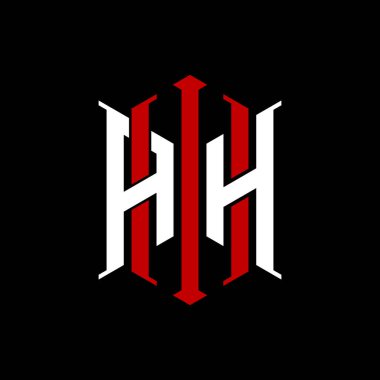 İzole arkaplanda geometrik modern dikdörtgen stil tasarımlı ilk monogram, minimalist geometrik şekil logosu.