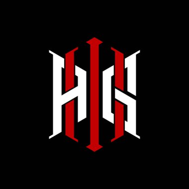 İzole arkaplanda geometrik modern dikdörtgen stil tasarımlı ilk monogram, minimalist geometrik şekil logosu.