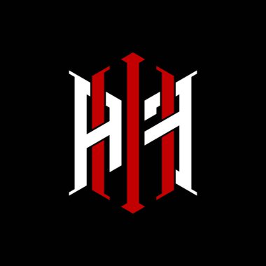 İzole arkaplanda geometrik modern dikdörtgen stil tasarımlı ilk monogram, minimalist geometrik şekil logosu.