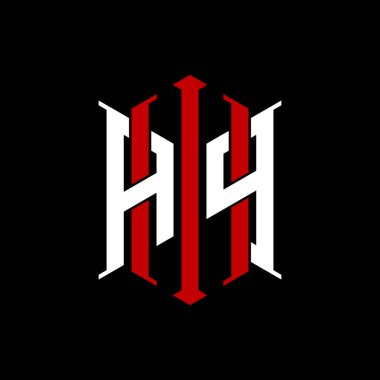 İzole arkaplanda geometrik modern dikdörtgen stil tasarımlı ilk monogram, minimalist geometrik şekil logosu.