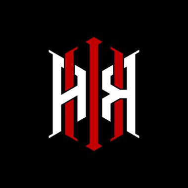 İzole arkaplanda geometrik modern dikdörtgen stil tasarımlı ilk monogram, minimalist geometrik şekil logosu.