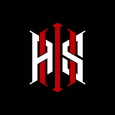 İzole arkaplanda geometrik modern dikdörtgen stil tasarımlı ilk monogram, minimalist geometrik şekil logosu.