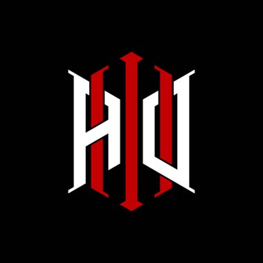 İzole arkaplanda geometrik modern dikdörtgen stil tasarımlı ilk monogram, minimalist geometrik şekil logosu.