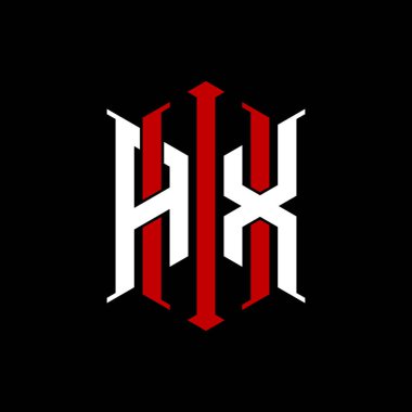 İzole arkaplanda geometrik modern dikdörtgen stil tasarımlı ilk monogram, minimalist geometrik şekil logosu.