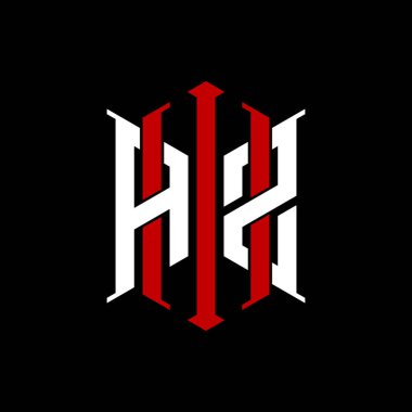 İzole arkaplanda geometrik modern dikdörtgen stil tasarımlı ilk monogram, minimalist geometrik şekil logosu.