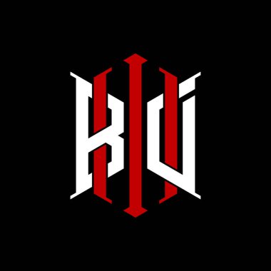 İzole arkaplanda geometrik modern dikdörtgen stil tasarımlı ilk monogram, minimalist geometrik şekil logosu.