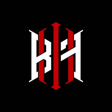 İzole arkaplanda geometrik modern dikdörtgen stil tasarımlı ilk monogram, minimalist geometrik şekil logosu.