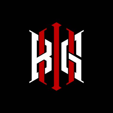 İzole arkaplanda geometrik modern dikdörtgen stil tasarımlı ilk monogram, minimalist geometrik şekil logosu.