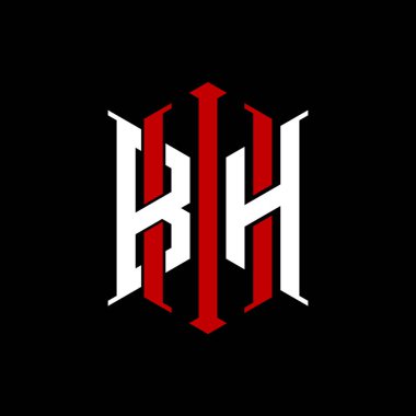 İzole arkaplanda geometrik modern dikdörtgen stil tasarımlı ilk monogram, minimalist geometrik şekil logosu.