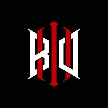 İzole arkaplanda geometrik modern dikdörtgen stil tasarımlı ilk monogram, minimalist geometrik şekil logosu.