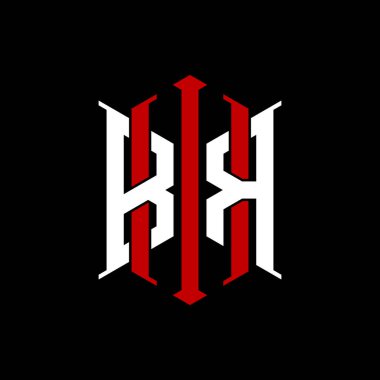 İzole arkaplanda geometrik modern dikdörtgen stil tasarımlı ilk monogram, minimalist geometrik şekil logosu.