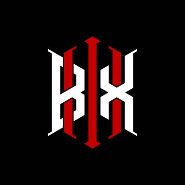 İzole arkaplanda geometrik modern dikdörtgen stil tasarımlı ilk monogram, minimalist geometrik şekil logosu.