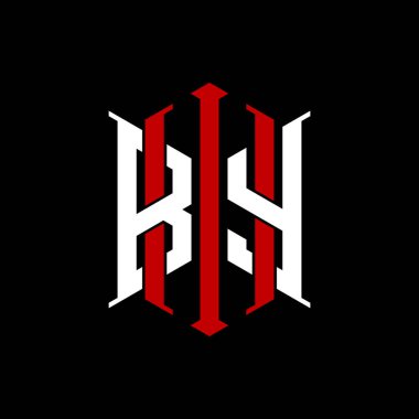 İzole arkaplanda geometrik modern dikdörtgen stil tasarımlı ilk monogram, minimalist geometrik şekil logosu.