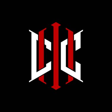 İzole arkaplanda geometrik modern dikdörtgen stil tasarımlı ilk monogram, minimalist geometrik şekil logosu.