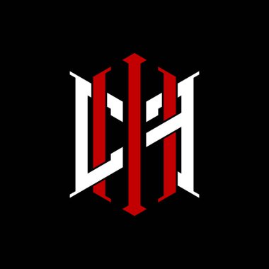 İzole arkaplanda geometrik modern dikdörtgen stil tasarımlı ilk monogram, minimalist geometrik şekil logosu.