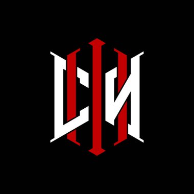 İzole arkaplanda geometrik modern dikdörtgen stil tasarımlı ilk monogram, minimalist geometrik şekil logosu.