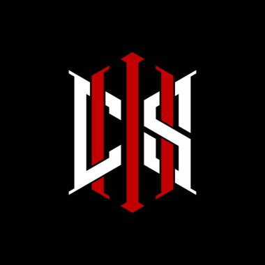 İzole arkaplanda geometrik modern dikdörtgen stil tasarımlı ilk monogram, minimalist geometrik şekil logosu.