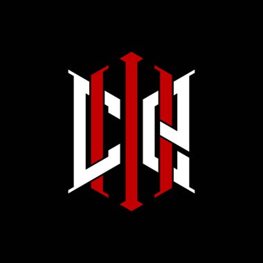 İzole arkaplanda geometrik modern dikdörtgen stil tasarımlı ilk monogram, minimalist geometrik şekil logosu.