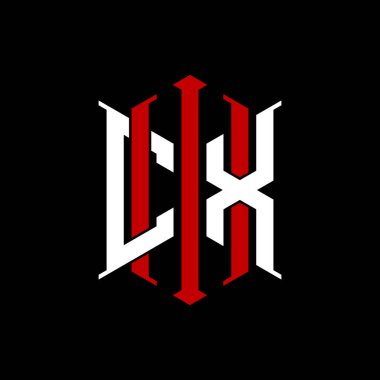 İzole arkaplanda geometrik modern dikdörtgen stil tasarımlı ilk monogram, minimalist geometrik şekil logosu.