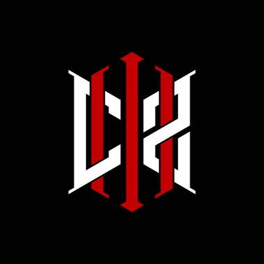 İzole arkaplanda geometrik modern dikdörtgen stil tasarımlı ilk monogram, minimalist geometrik şekil logosu.