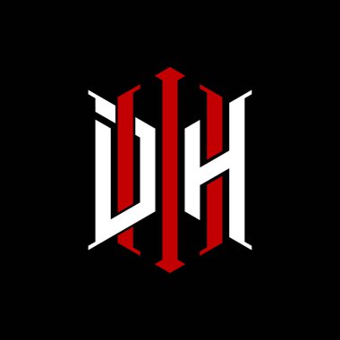 İzole arkaplanda geometrik modern dikdörtgen stil tasarımlı ilk monogram, minimalist geometrik şekil logosu.