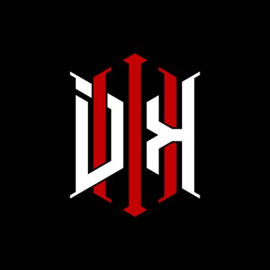 İzole arkaplanda geometrik modern dikdörtgen stil tasarımlı ilk monogram, minimalist geometrik şekil logosu.