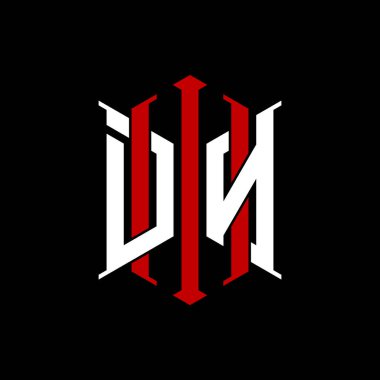 İzole arkaplanda geometrik modern dikdörtgen stil tasarımlı ilk monogram, minimalist geometrik şekil logosu.