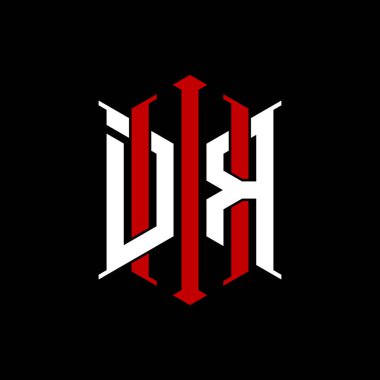 İzole arkaplanda geometrik modern dikdörtgen stil tasarımlı ilk monogram, minimalist geometrik şekil logosu.