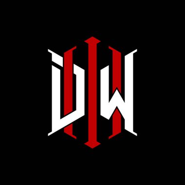 İzole arkaplanda geometrik modern dikdörtgen stil tasarımlı ilk monogram, minimalist geometrik şekil logosu.