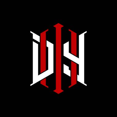 İzole arkaplanda geometrik modern dikdörtgen stil tasarımlı ilk monogram, minimalist geometrik şekil logosu.