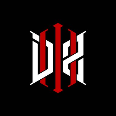 İzole arkaplanda geometrik modern dikdörtgen stil tasarımlı ilk monogram, minimalist geometrik şekil logosu.