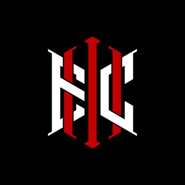 İzole arkaplanda geometrik modern dikdörtgen stil tasarımlı ilk monogram, minimalist geometrik şekil logosu.