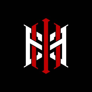 İzole arkaplanda geometrik modern dikdörtgen stil tasarımlı ilk monogram, minimalist geometrik şekil logosu.