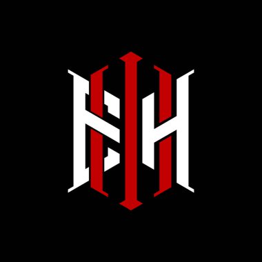 İzole arkaplanda geometrik modern dikdörtgen stil tasarımlı ilk monogram, minimalist geometrik şekil logosu.