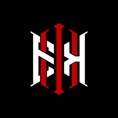 İzole arkaplanda geometrik modern dikdörtgen stil tasarımlı ilk monogram, minimalist geometrik şekil logosu.